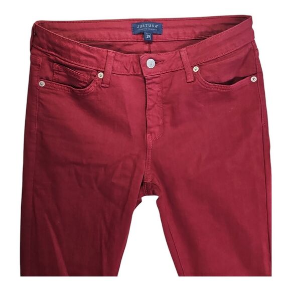 JustUSA Maroon Red Skinny Stretch JeansSize 29 - Picture 3 of 9